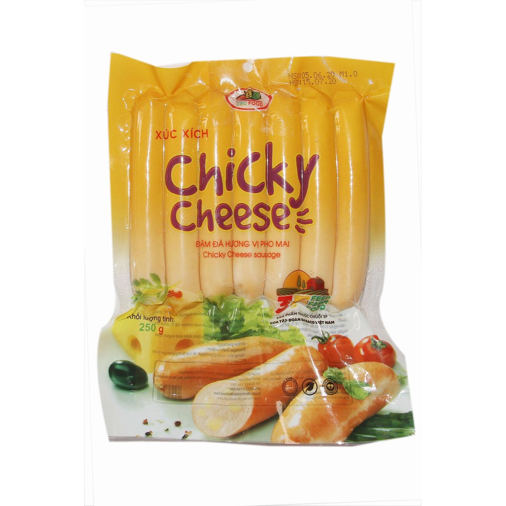 [HÀ NỘI] 2 KG Xúc xích gà phô mai Chicky cheese 250g