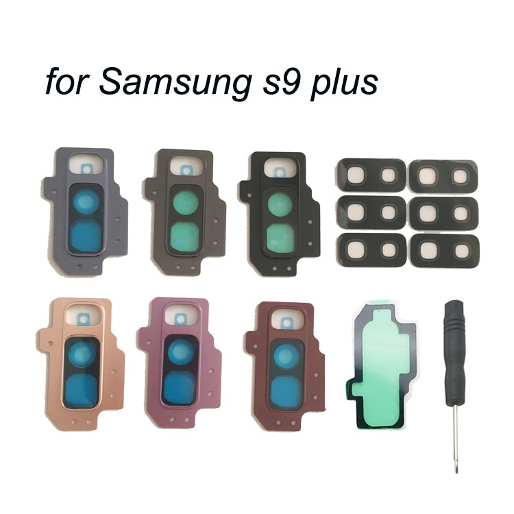 Ốp Điện Thoại Mặt Kính Kèm Dụng Cụ Bảo Vệ Camera Sau Cho Samsung Galaxy S9 Plus G965 G965F G965Fd
