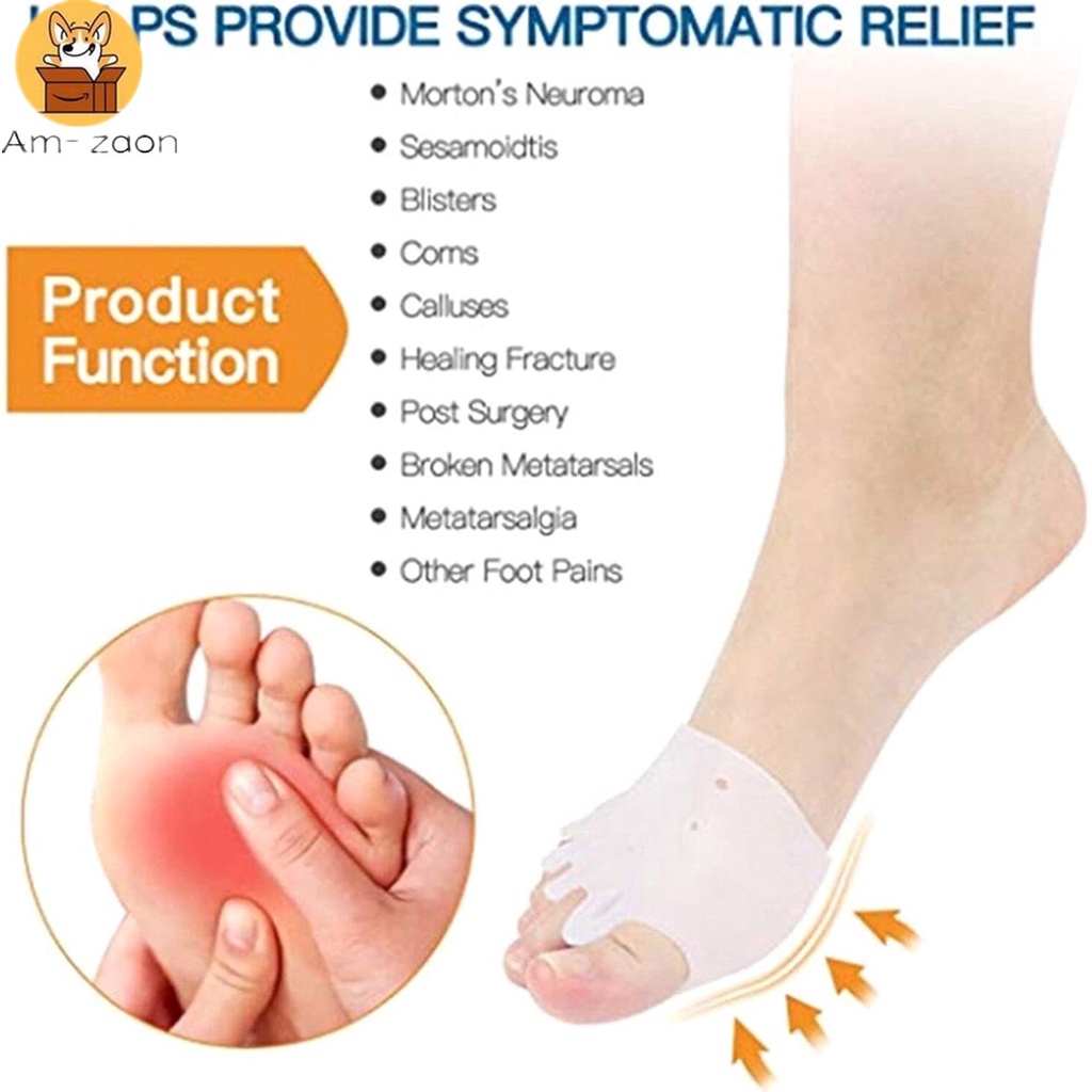 Đệm Tách Ngón Chân Bằng Silicone Mềm Thoáng Khí Giảm Đau Tiện Dụng