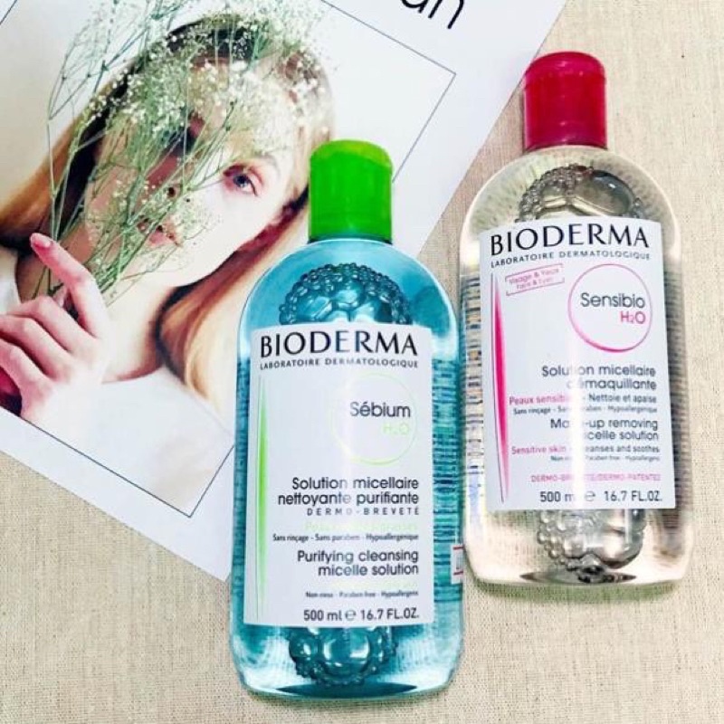 Nước tẩy trang bioderma 500ml chính hãng dành cho da dầu và da nhậy cảm