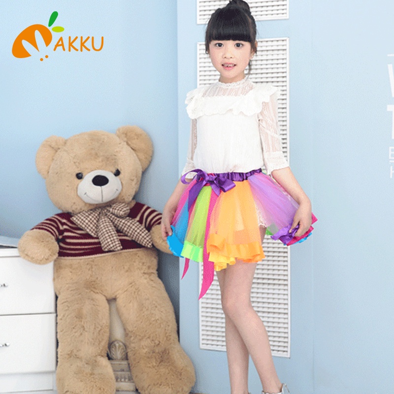 Đầm Công Chúa Họa Tiết Kỳ Lân Màu Cầu Vồng Xinh Xắn Cho Bé Gái