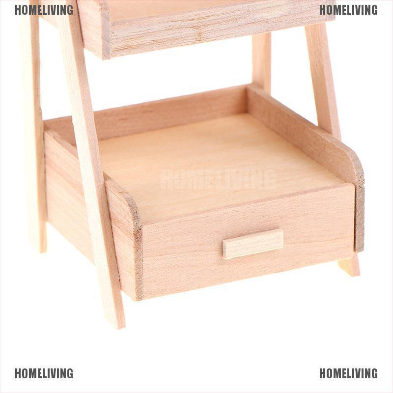 Kệ Gỗ Đứng Mini Đựng Chậu Hoa Trang Trí Nhà Búp Bê Tỉ Lệ 1: 12