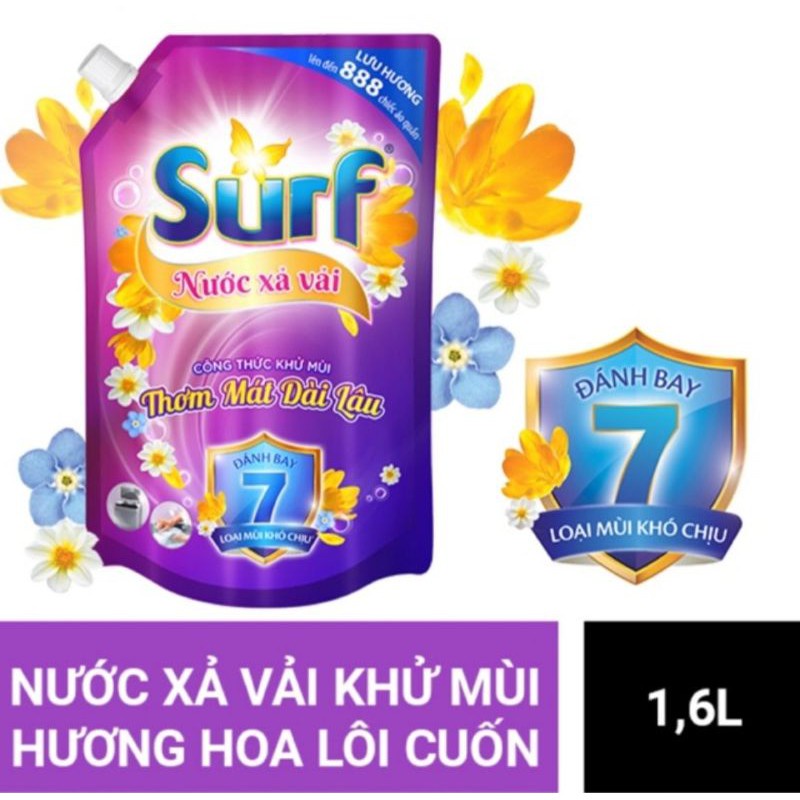 Combo 3 Nước Xả Vải Surf Hương Cỏ Lôi Cuốn Tỏa Túi 1.6L x3