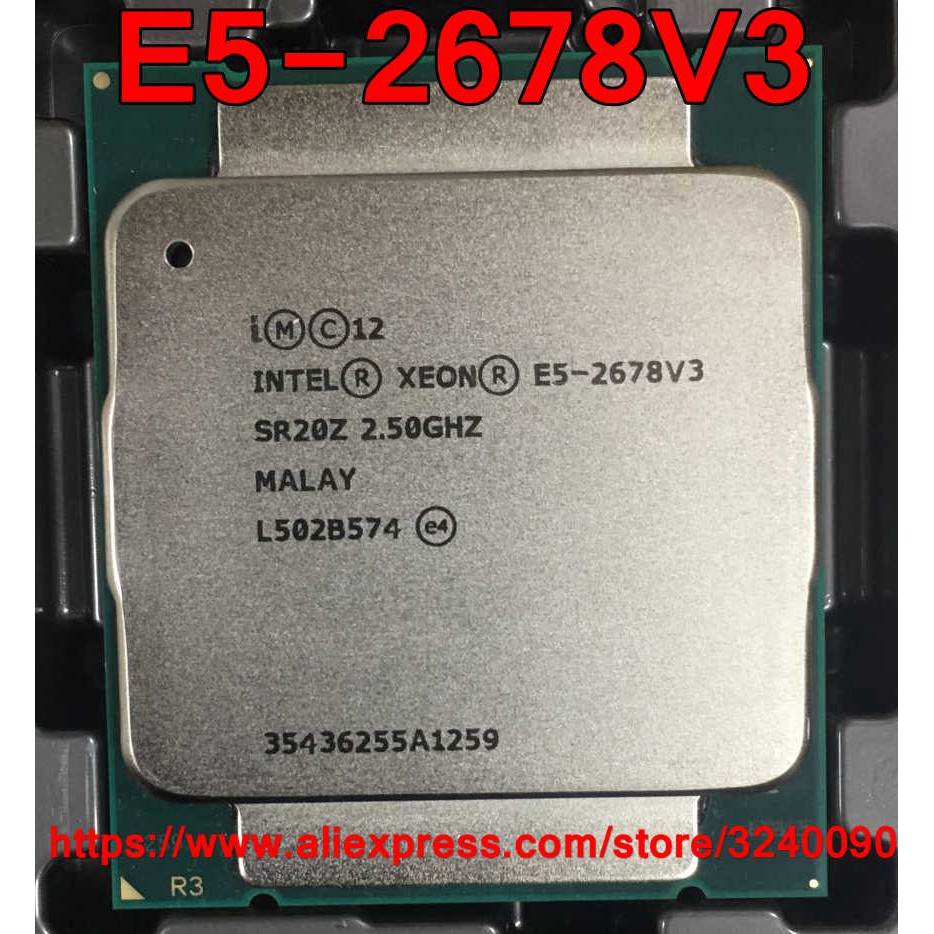 Bộ vi xử lý CPU Xeon E5 2678 V3 12 lõi 24 luồng Socket 2011 Bảo hành 03 tháng