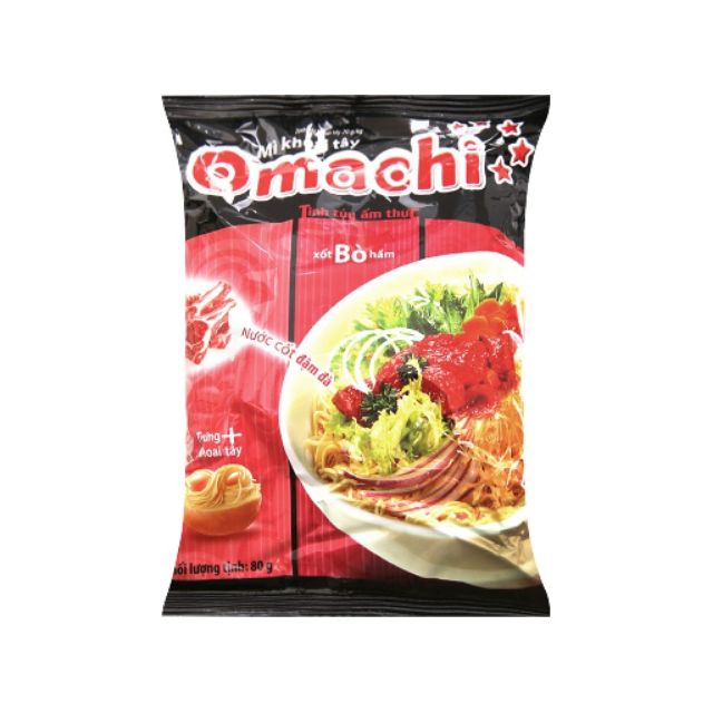 Mì Omachi xốt bò hầm gói 80g