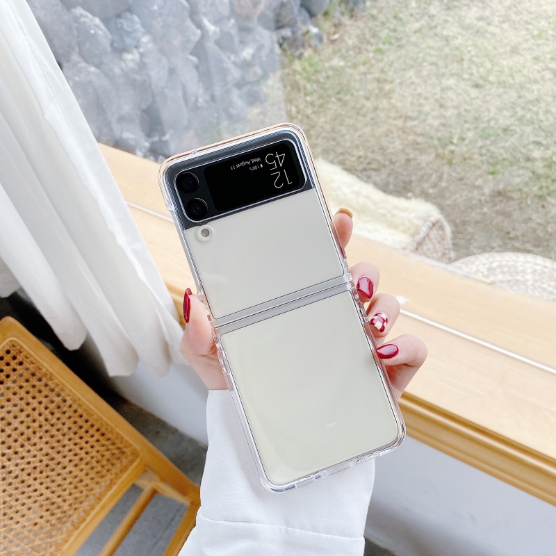 Ốp điện thoại PC cứng trong suốt bảo vệ dành cho Samsung Galaxy Z Flip 3