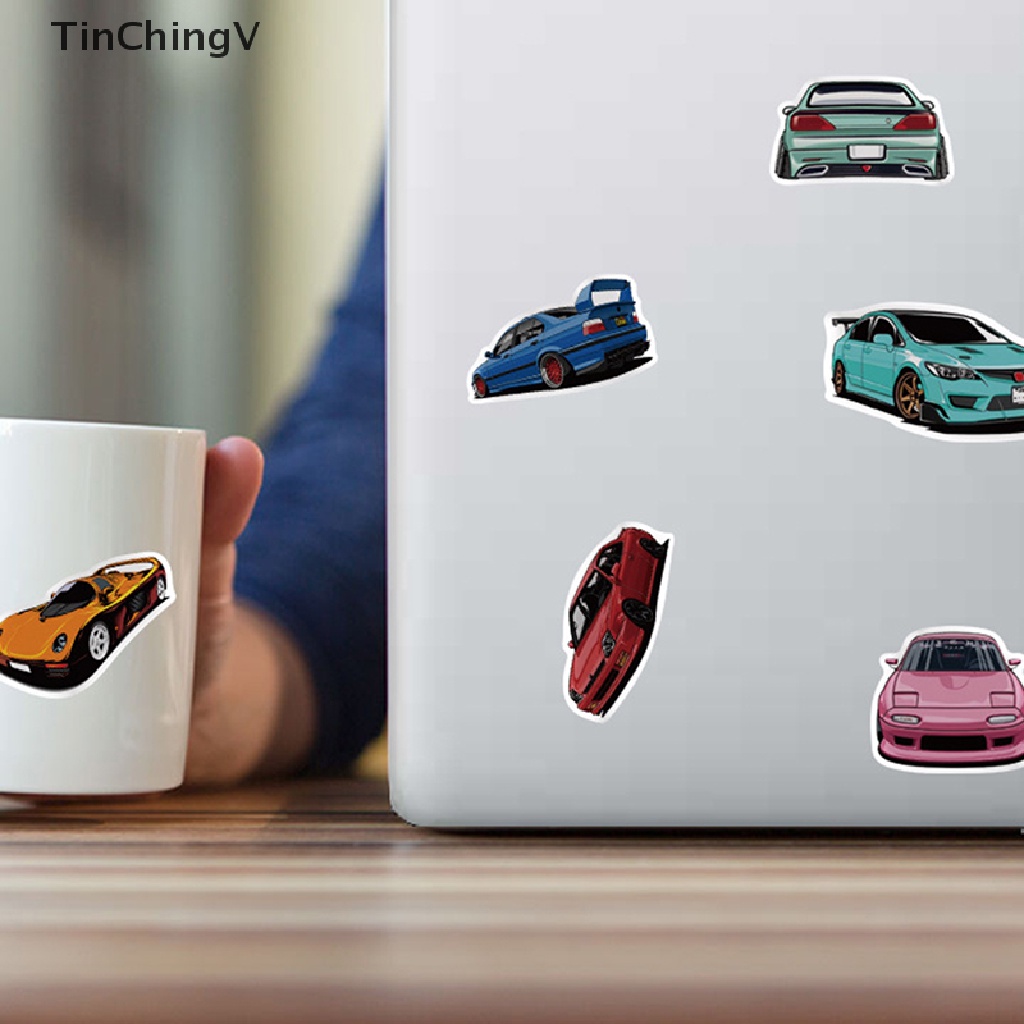 Set 100 Miếng Dán Graffiti Trang Trí Xe Hơi / Xe Đạp / Va Li Phong Cách Retro