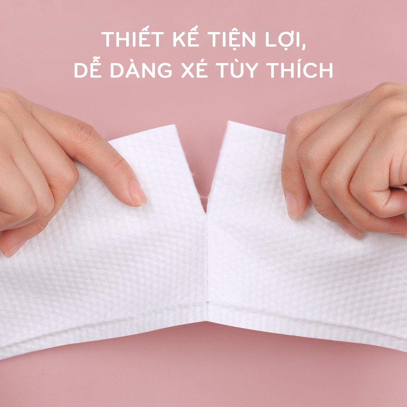 Khăn lau mặt dùng 1 lần ANIMERRY, khăn mặt khô đa năng 40 tờ/cuộn - EUMART86