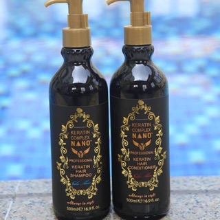 [hàng chính hãng]. COMBO cặp dầu và hấp hũ 500ml KERATIN COMPLEX NANO siêu phục hồi