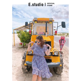Đầm voan hoa eo chun E.studio trẻ trung, năng động