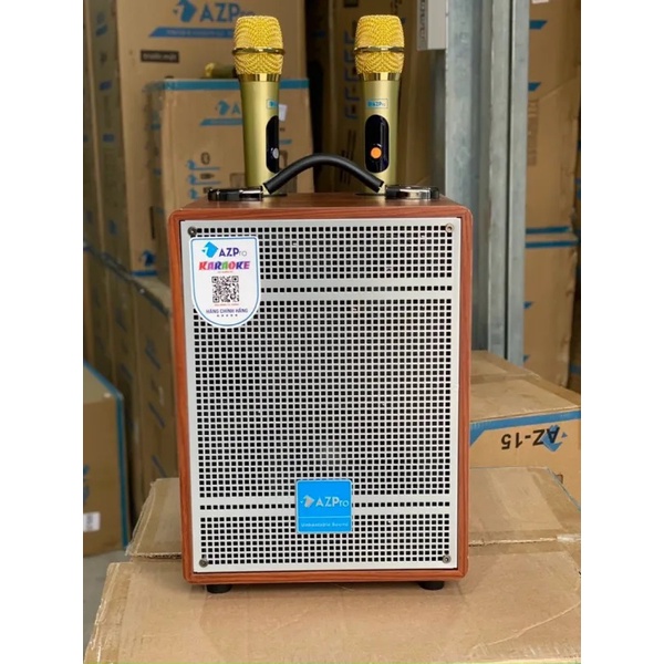 Loa Kéo AZPRO 306 bass 16 vỏ gỗ tặng 2 micro UHF cao cấp hút âm
