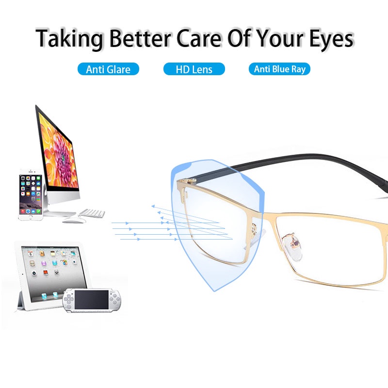 Mắt kính VIENDO gọng vuông chống ánh sáng xanh chống tia uv thời trang cao cấp