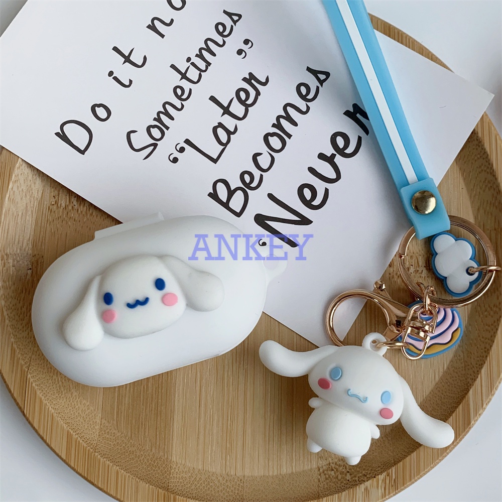 Oppo Enco Buds ET81 W12 W11 W31 W51 Vỏ Bảo Vệ Hộp Sạc Tai Nghe Bằng Silicon Họa Tiết Hoạt Hình Chú Chó/ Thỏ Dễ Thương Chống Thấm Nước/ Sốc Kèm Móc Khóa Cho