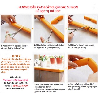 Combo 8 miếng bọc góc cao su non chữ L