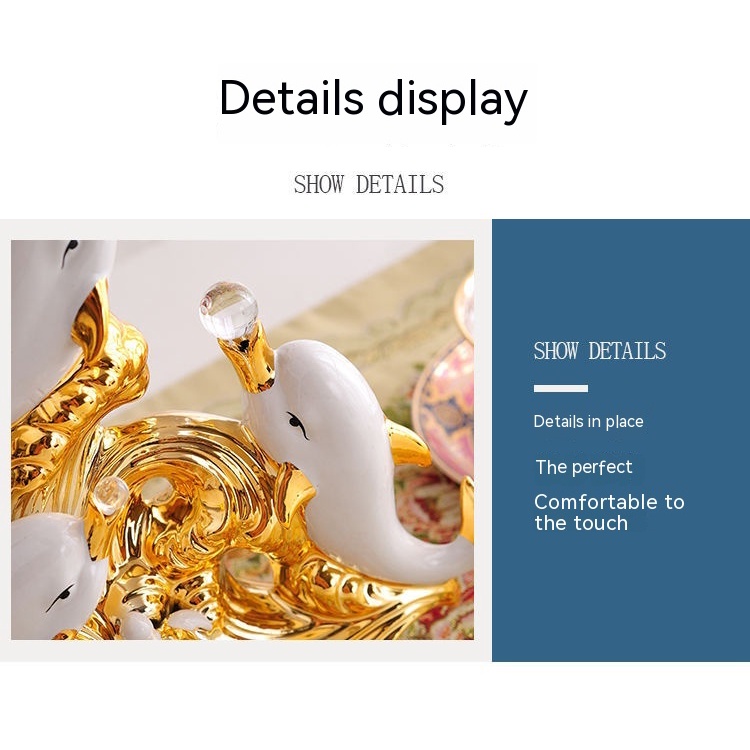 Quả Cầu Pha Lê Hình Cá Heo Phong Cách Bắc Âu Trang Trí Nội Thất