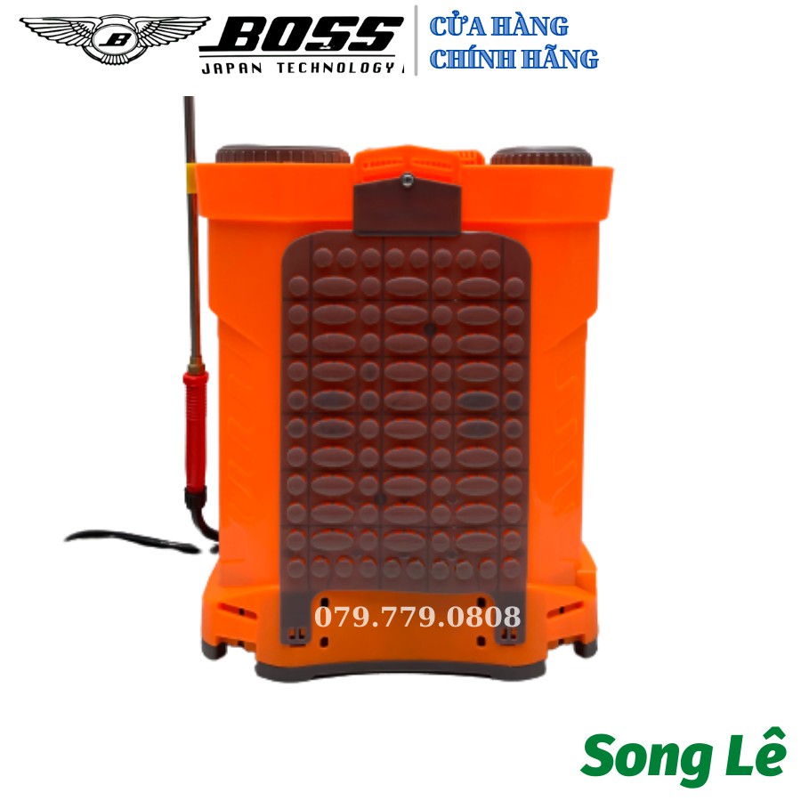 Bình Phun Thuốc Điện BOSS Nhật 20L - 1 Bơm - 12V/8Ah