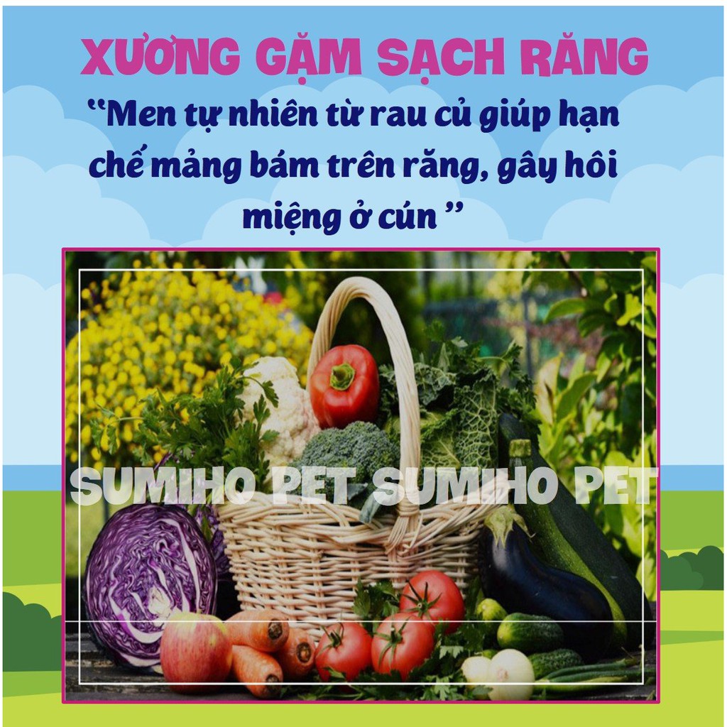 Xương gặm sạch răng từ sữa và rau củ Pet Snacks (túi 600gr) Bánh thưởng cho chó