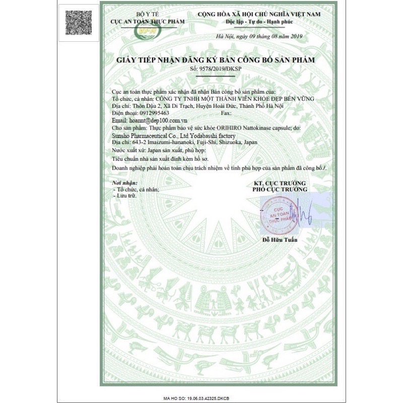 Viên uống chống đột quỵ 4000 FU Orihiro 60 viên Nhật Bản