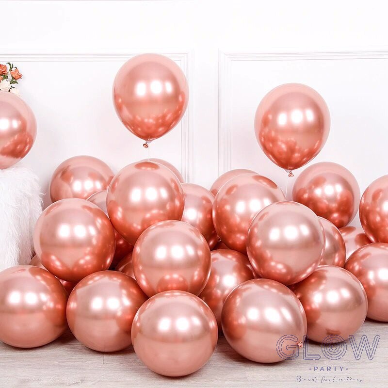 Bộ bong bóng trang trí tiệc chia tay độc thân màu hồng Rosegold Ctdt46