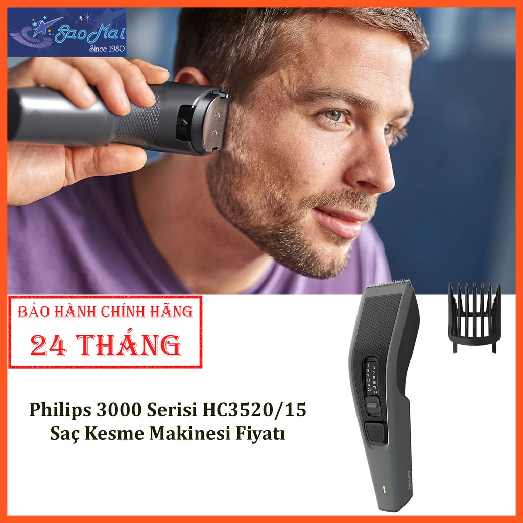 Bảo hành chính hãng - Tông đơ cắt tóc Indonesia Philips HC3520 HC3525