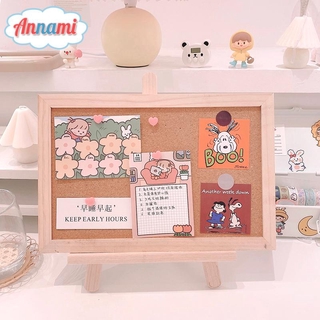 Bảng ghi chú bằng gỗ bần kèm bưu thiếp hình ảnh trang trí tường/để bàn độc đáo