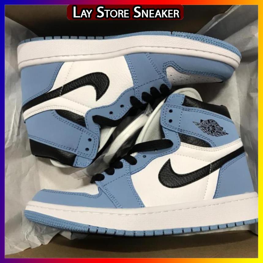 Giày thể thao sneaker Jordan Xám Cao, Giày JD 1 xám cao SMOKE GREY full box bill -LAYST