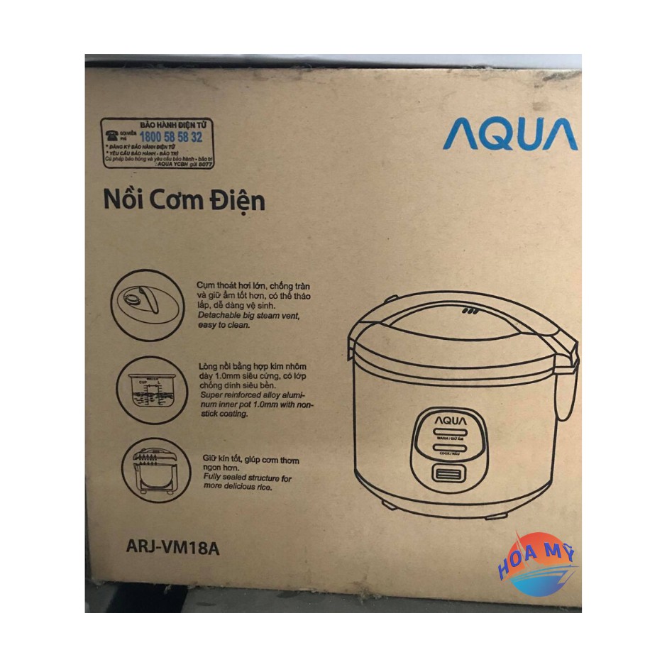 ***HÀNG CHÍNH HÃNG*** Nồi cơm điện AQUA ARJ-VM18A