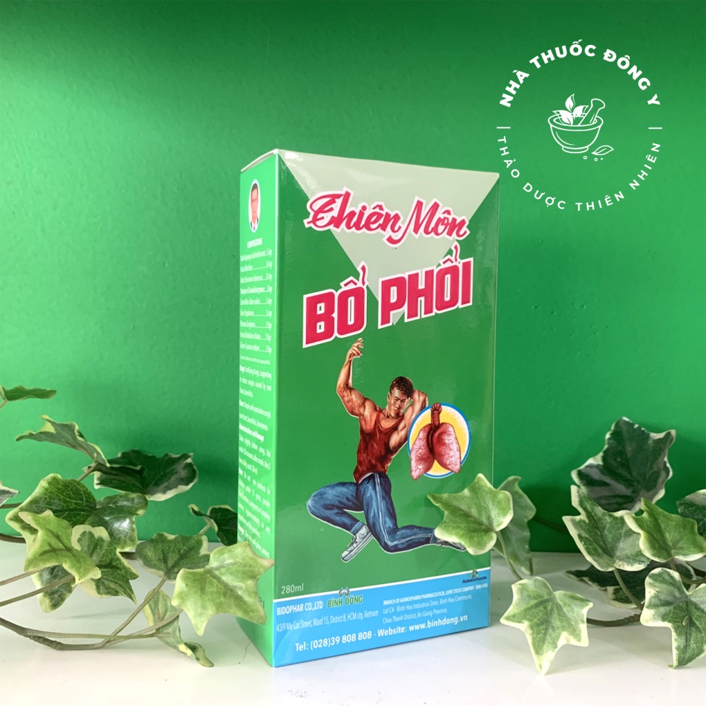 Thiên Môn Bổ Phổi Chai 280ml giúp bổ phổi, giảm đau họng, khàn tiếng ho lâu ngày ho về đêm