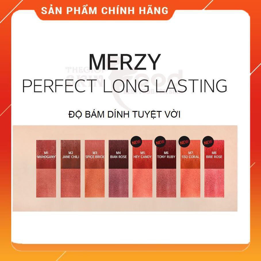 Hàng chính hãng_free ship Son Kem Lì, Siêu Mịn Merzy Bite The Beat Mellow Tint 4g