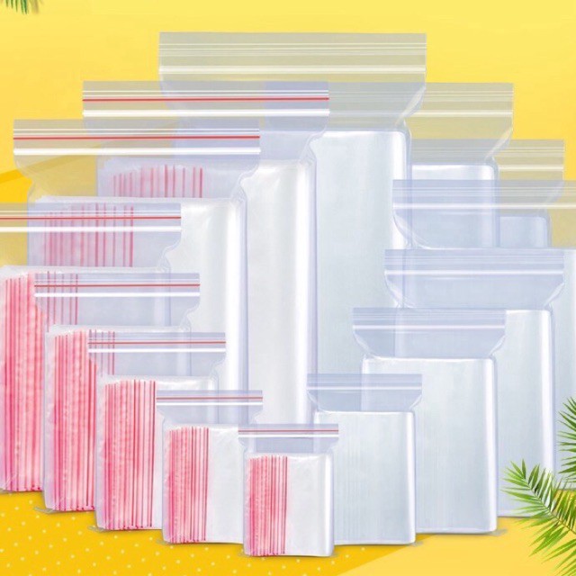 Sỉ 1Kg Túi Zip Viền Đỏ Đủ Kích Thước