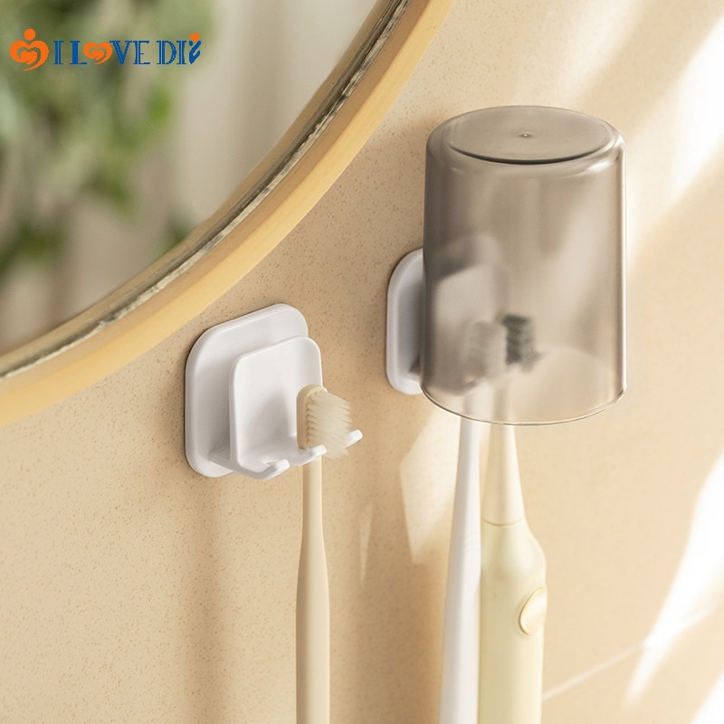 Giá Đỡ Bàn Chải Đánh Răng Gắn Tường Bằng Nhựa 5*3.6CM Tiết Kiệm Không Gian Tiện Dụng