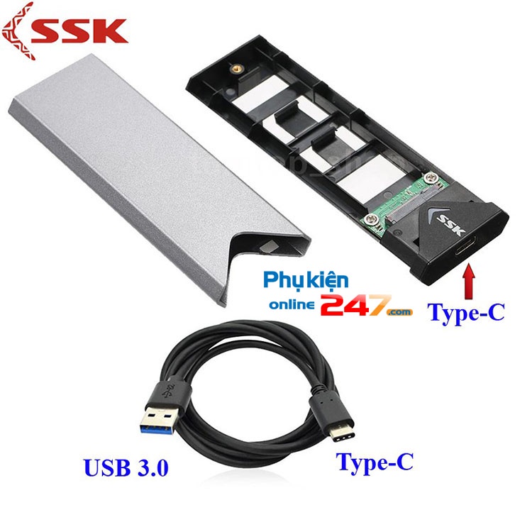 Box biến ổ SSD cắm khe M2 thành ổ cứng di động tốc độ cao