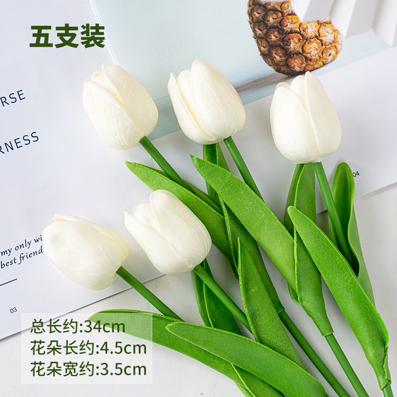Set 5 Vỏ Bọc Trang Trí Bánh Kem Thêu Họa Tiết Hoa Tulip Đính Ruy Băng Xinh Xắn