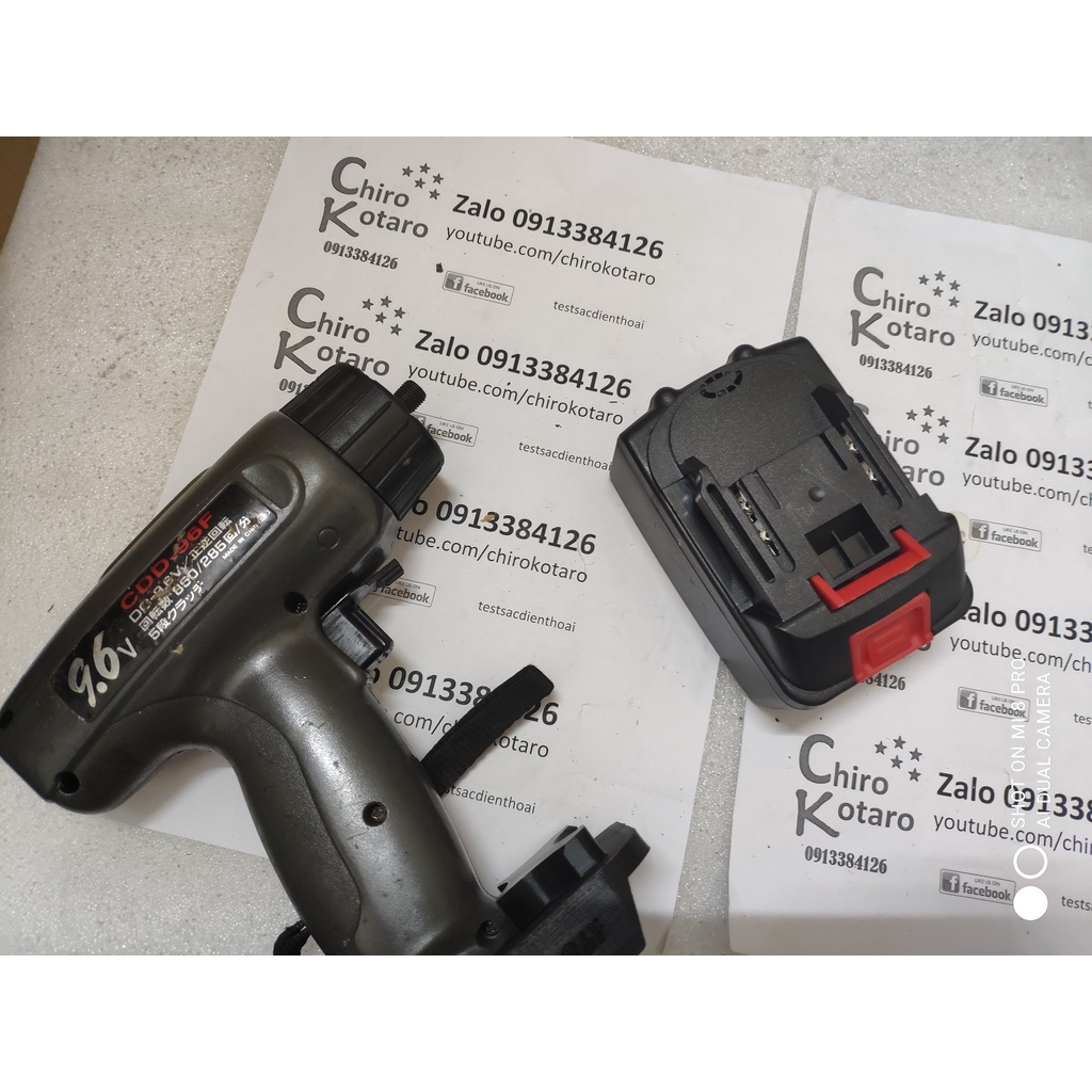 Đế chuyển pin cho máy CDD 96F 9.6V NiCD dạng đút sang dùng hộp pin Makita LXT cài 12V