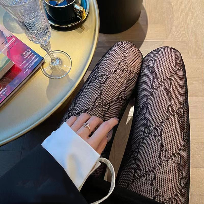 Quần Tất Lưới Xuyên Thấu Phong Cách Lolita Nhật Bản Cổ Điển Cho Nữ Vớ Lụa Ren Thêu Họa Tiết Mắt Xích
