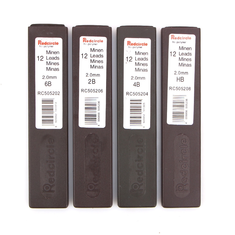 Hộp chì chì tự động 2.0mm Chì than chì HB / 2B / 4B / 6B Bút chì cơ học Vẽ chì nạp lại