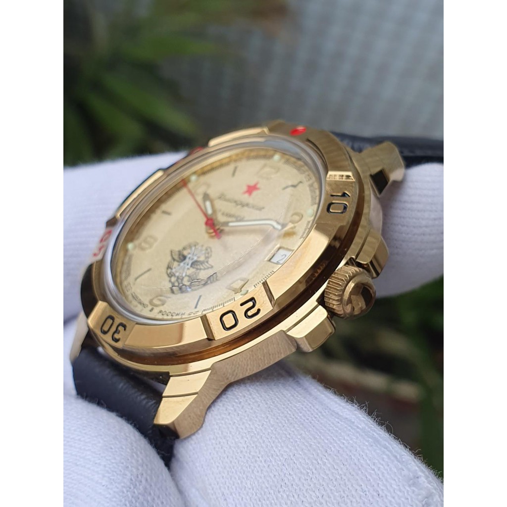 Đồng hồ nam Vostok máy cơ lên giây, size mặt 40, size dây 18. Đồng hồ Nga Vostok Komandirskie 439451