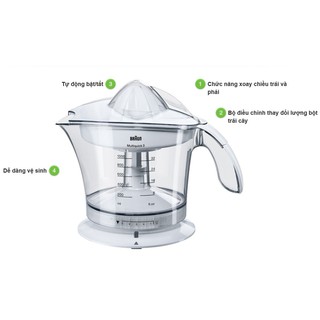Máy vắt cam Braun MPZ9 1L (Trắng)