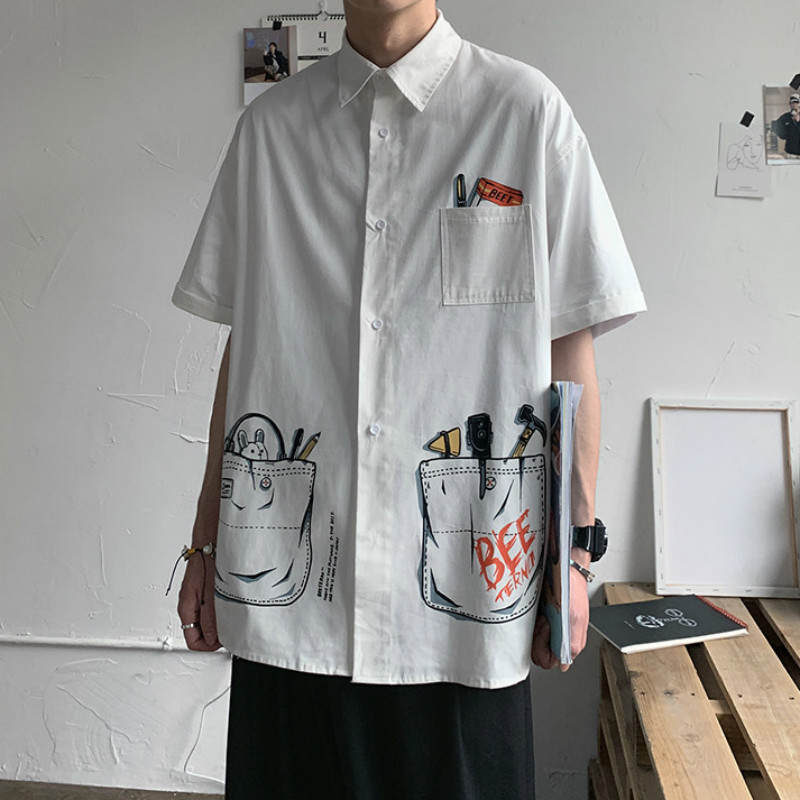 Áo sơ mi ngắn tay phong cách trẻ trung cá tính cho nam | BigBuy360 - bigbuy360.vn