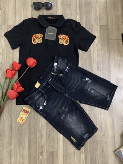 Áo thun thêu hình cọp 2 bên chất lừ