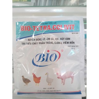 Thuốc úm gà vịt chim cảnh 100g - Bio Tetracolivit 100g
