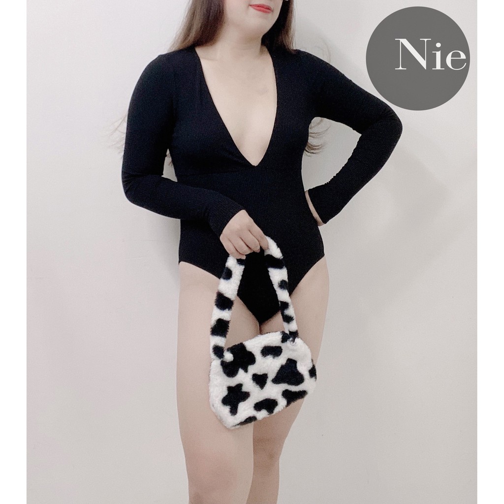 [XUẤT XỊN] Bodysuit tay dài cổ xẻ quyến rũ ngây ngất💘 | BigBuy360 - bigbuy360.vn
