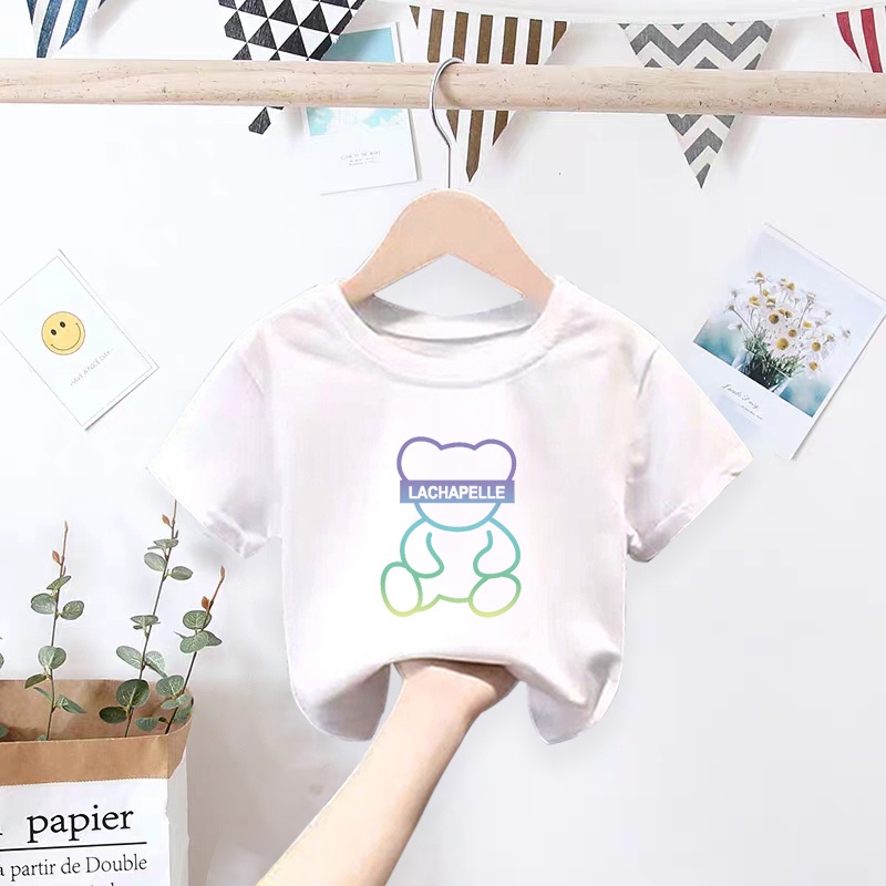 áo thun bé gái Áo Thun Cotton Tay Ngắn Thoáng Khí In Họa Tiết Hoạt Hình Dành Cho Bé Gái