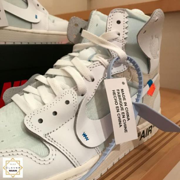 (BẢN SIÊU CẤP - TẶNG MÓC KHÓA) Giày thể thao nam nữ AIR JORDAN 1 OFF WHITE Full Trắng siêu đẹp | BigBuy360 - bigbuy360.vn