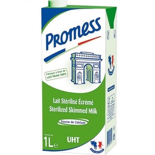 PHÚ NHUẬN Date 9/2023-Hộp 1 Lít Sữa Tươi Tách Béo (Không Béo) Không Đường PROMESS Nhập Khẩu Pháp