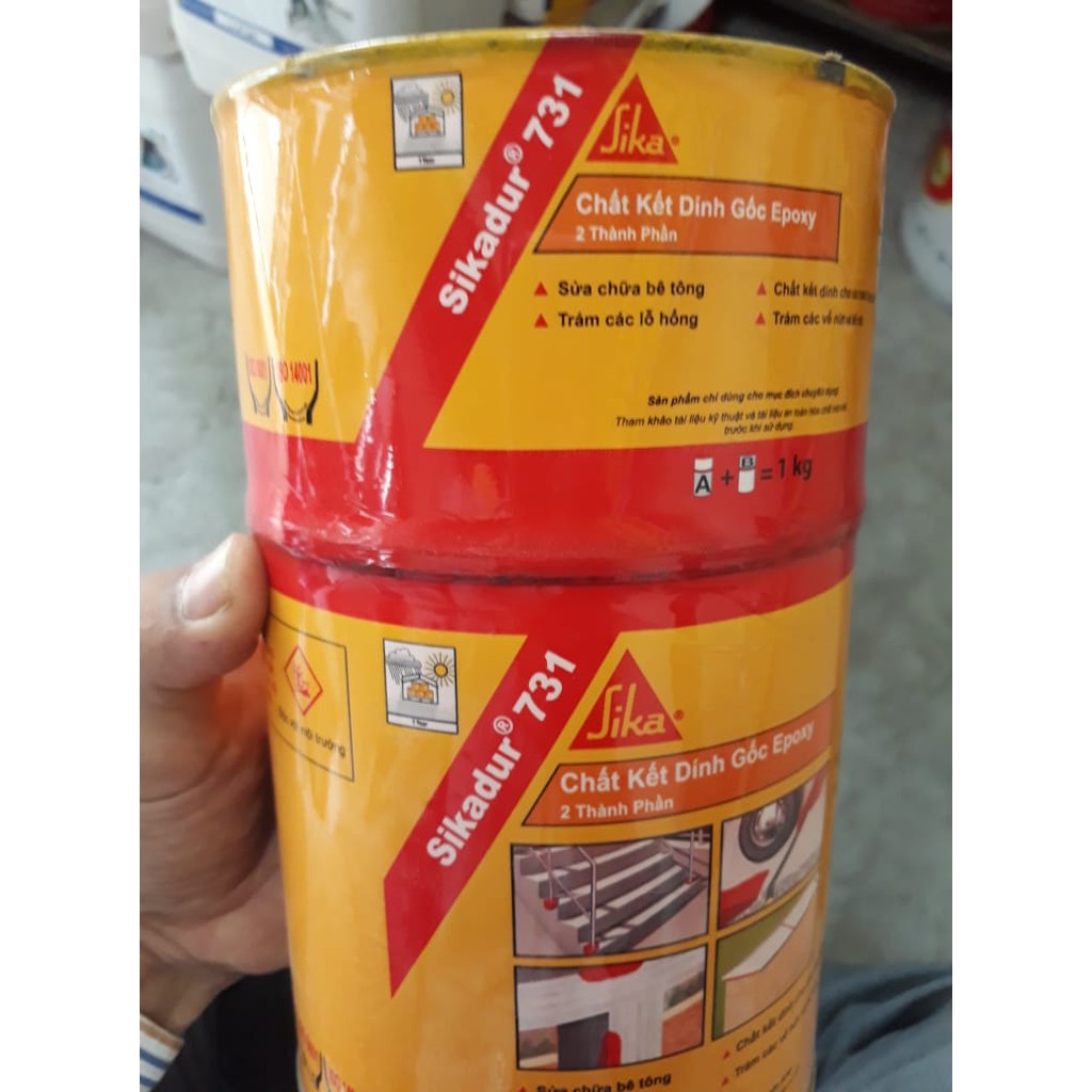 Chất Kết Dính Gốc Epoxy Hai Thành Phần, Keo Khoan Cấy Thép Với Bê Tông - Sikadur 731 - 1kg