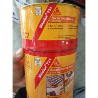 Sika dur 731 - 1kg - chất kết dính gốc epoxy hai thành phần, keo khoan cấy thép với bê tông