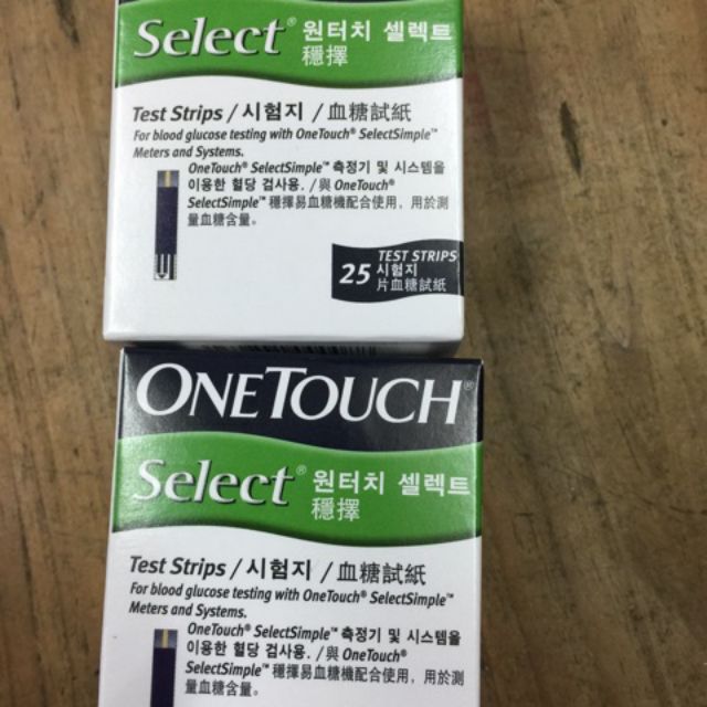 Que thử đường huyết Onetouch select 25 que