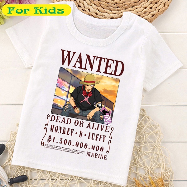 Áo One Piece Vua Hải Tặc Luffy Cho Bé Trai Bé Gái full size từ 8kg | Áo Luffy Ace Zoro Sabo Usopp Trẻ Em OP44