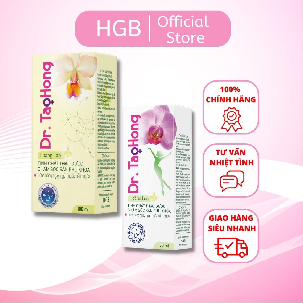 Dung Dịch Vệ Sinh Phụ Nữ HGB 100% Thiên Nhiên Ngăn Ngừa Nấm Ngứa - Dr Tao Hong Hoàng Lan